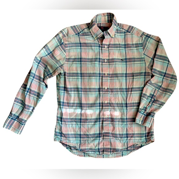 Vineyard vines, men’s plaid button-down shirt - Picture 1 of 9